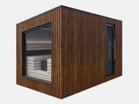 Ruang Sauna kayu Solid 2-8 orang, dapat disesuaikan, ruang Sauna luar ruangan Modern kelas atas