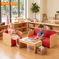 Ensemble de canapés Montessori pour enfants de maternelle, mobilier en bois pour garderies, fournisseurs de mobilier pour écoles maternelles, conception de salles de classe, centre de soins aux enfants