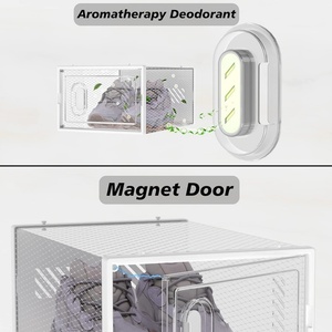 Hot Sale Eco-Friendly Durable PET Home Modern Shoe <b>Storage</b> <b>Box</b> Foldable Dust-Proof Sneaker Display Case <b>Stackable</b> Clear - Product Image 3