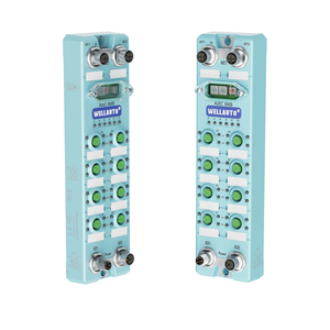 WELLAUTO <span class=keywords><strong>AUEC</strong></span> 16DIOP-E Coupleur Fieldbus EtherCAT Alimentation 24VDC IP67 Prise en charge du courant maximal 16A 16 entrées/sorties PNP - Product Image 2