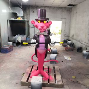Scultura della pantera rosa di grandi dimensioni della decorazione dell'interno all'aperto di progettazione moderna - Product Image 2