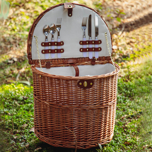 100% fatto a mano <span class=keywords><strong>grandi</strong></span> cestini <span class=keywords><strong>in</strong></span> <span class=keywords><strong>vimini</strong></span> scatole/cestini da Picnic Set di <span class=keywords><strong>cesti</strong></span> intrecciati - Product Image 4