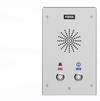 Interphone SIP Fanvil I16S 02P IP65 IK10 anti-vandalisme, double bouton, 3W AEC, PoE, appel d'urgence, carte TF, ligne anti-sabotage