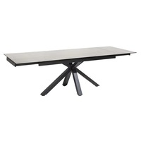 Meubles de salle à manger italiens modernes, table à manger extensible en pierre frittée, table à manger réglable en métal rétractable pour la cuisine