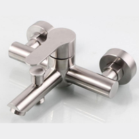 Robinet de douche de bain contemporain en laiton froid et chaud de haute qualité avec finition brossée pour appartements et hôtels