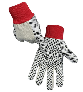 Guante de lona de algodón con puntos de Pvc para muñeca de punto de alta calidad, guantes agrícolas cómodos para trabajos de jardín - Product Image 2