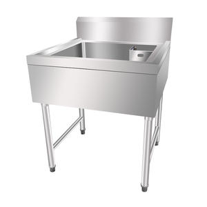 طاولة تحضير طعام من الفولاذ المقاوم للصدأ مع حوض، حوض متعدد الاستخدامات للمطابخ التجارية، معتمد من CE للمطاعم - Product Image 1