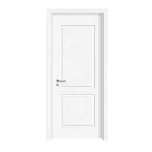 Puertas moldeadas HDF de madera blanca, núcleo hueco precolgante, Interior de MDF, precio barato