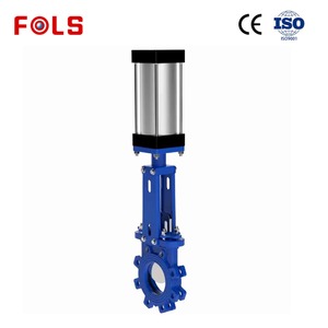 Válvula de cuchilla neumática PN10 WCB SS304 con control de aire por cilindro - Product Image 2