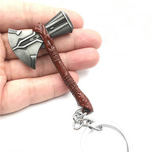 <span class=keywords><strong>Thor</strong></span> martillo llavero hacha arma Metal llaveros colgante llavero recuerdos película joyería regalo al por mayor - Product Image 2