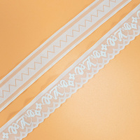 Prix d'usine personnalisé large fleur élastique brodé dentelle tissu doux maille tissu laiteux géométrique dentelle oeillet dentelle garniture