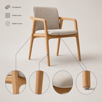 Chaise d'invité avec structure en bois pour réception de bureau