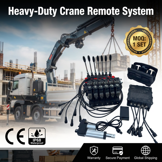 High Safety 6 Ch Wireless Proportional Remote Control with Electromagnetic Clutch Actuator for Truck Crane Hydraulic Valve