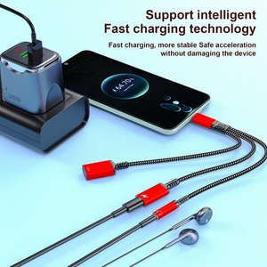 60W USB C Để USB C Nhanh Chóng Sạc <span class=keywords><strong>Dongle</strong></span> 3 Trong 1 Loại C Để USB 3.5Mm Âm Thanh Jack Adapter Đối Với iPhone 16 15 Samsung Galaxy S24 S23 - Product Image 6