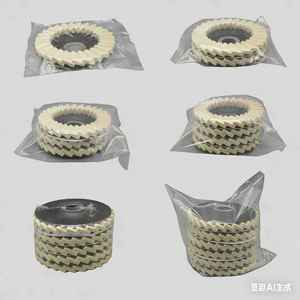 Disque abrasif en feutre de <span class=keywords><strong>laine</strong></span> de 115 mm (4,5 pouces) <span class=keywords><strong>avec</strong></span> support en fibre de verre pour le polissage des métaux en <span class=keywords><strong>acier</strong></span> inoxydable, marque SHARPNESS, compatible OEM/ODM - Product Image 4