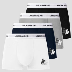 Calzoncillos de hombre elásticos de punto suave OEM personalizados al por mayor recién llegados calzoncillos de algodón transpirables calzoncillos cortos para hombre - Product Image 2