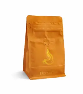 Tas paket tas kopi Logo hitam kustom desain pribadi Harga Bagus dengan katup