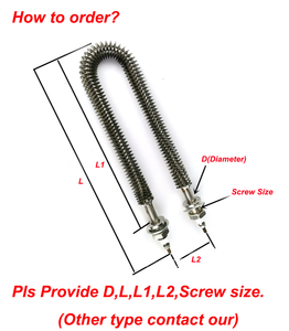 Elektrischer Rohr widerstand U-förmiges Rippen heizelement Hitze beständig für Öfen - Product Image 6