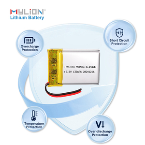 Nueva llegada 3,7 V 351524 130mAh batería recargable Lipo para auriculares MP3 pulsera/altavoz Bluetooth/reproductores de DVD portátiles - Product Image 2