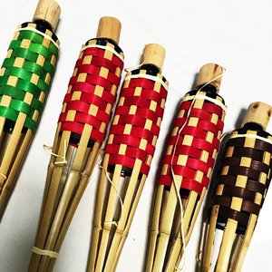 Garden Light <strong>Bamboo</strong> <strong>Torch</strong> With Black Metal Wick Holder for Outdoor Decoration.Wholesale Cheap Natural <strong>Bamboo</strong> <strong>Tiki</strong> <strong>Torch</strong> - Product Image 4