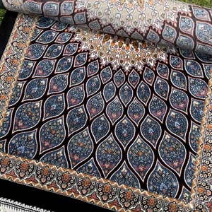 Tapis d'entrée en modal tissé à la machine avec pompons, motif Mandala <span class=keywords><strong>bleu</strong></span> <span class=keywords><strong>marine</strong></span>, pour salon, 50*80cm, commande en gros - Product Image 3