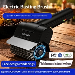 Brosse <span class=keywords><strong>de</strong></span> nettoyage pour barbecue en acier inoxydable, rechargeable, portable, pour <span class=keywords><strong>camping</strong></span> en extérieur, brosse à rouleau manuelle pour barbecue - Product Image 5