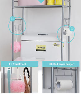 3 tầng trên máy giặt nhà vệ sinh tiết kiệm không gian giá nhà vệ sinh kệ giá phòng tắm - Product Image 4