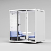 Cabine insonorisée moderne en aluminium pour le streaming en direct, les bureaux, les salles d'examen, les salles de piano - Design mobile écologique et durable