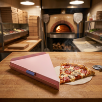 Boîte d'emballage alimentaire triangulaire de luxe au design élégant et personnalisé pour gâteaux, sandwichs, tartes, destinée aux magasins d'alimentation et aux pizzerias