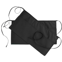 Apron Pendek Tahan Aus untuk Pelayan, Pekerja Kayu, Apron Kerja Kanvas dengan 3 Kantong