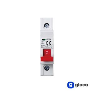 Interrupteur de coupure de charge Gloca 1P 25A 230V, montage sur rail DIN, 1 module - Product Image 3