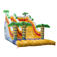 Grand château gonflable commercial pour enfants, toboggan aquatique extérieur et cavalier, jeux amusants pour adultes et enfants