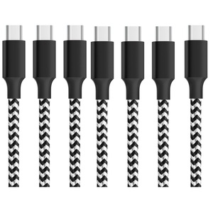 Câble de données USB-C en nylon tressé avec conducteur en cuivre étamé pour ordinateur, charge rapide, 0,9 m, 1,8 m, 3 m, vente en gros d'accessoires mobiles - Product Image 6