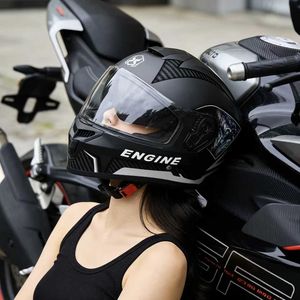 Hot Selling Black Border Patterned <strong>Helmet</strong> With Carbon Fiber Decal Motorcycle <strong>Helmets</strong> For Men And Women All Seasons - Product Image 6