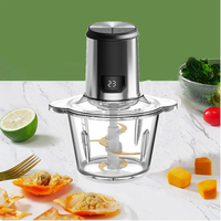 Hachoir électrique multifonction 500W Coupeur de viande de légumes à deux vitesses Bol en verre 3L pour le mélange domestique