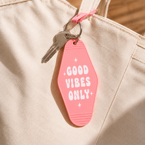 Eco-Friendly Pink Bulk Vinyl <b>Key</b> Chain Motel Keychain Uv Dtf Decal Double Sides Logo Custom Motel Keychain - Product Image 3