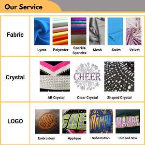 Vrouwen <span class=keywords><strong>Cheerleading</strong></span> Uniform Oranje Marine Mouwloze Panters Ontwerp Hoge Elastische Ademende Team Performance Outfit Sportkostuum - Product Image 5