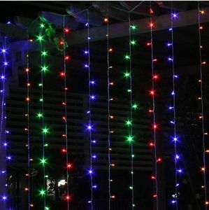 Lámpara de Cortina Solar LED para Exteriores, 3x2M, con Efecto Cascada, Luces Decorativas para Ventanas y Paredes, con Control Remoto, para Jardín - Product Image 4