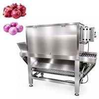 Machine à peler les oignons en acier inoxydable, éplucheur d'oignons électrique commercial pour la transformation des légumes