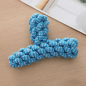 Çin üretici yüksek kaliteli yeni çevre dostu düğüm evcil etkileşimli el Polyester pamuk köpek çiğneme oyuncakları - Product Image 6