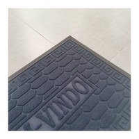 Heavy Duty Door Mat for Indoor Outdoor Polyester Grey Door Mat With Rubber Backing Entrance Runner Rugs