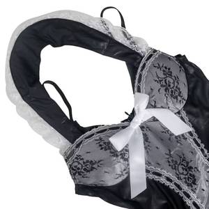 Costume de Jeu de Rôle Sexy pour Femme - Robe Halter Noire en Dentelle avec Nœud pour Halloween - Product Image 5