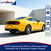 Offre Spéciale – Jantes de Voiture en Alliage Forgé 2 Pièces 19x9.5 20x11 Chrome Fibre de Carbone 5x114.3 à 5 Branches pour Mustang GT S550