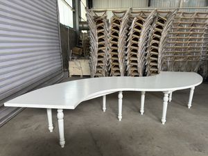 Phong cách hiện đại ngoài trời tổ chức sự kiện bảng lớn cong Serpentine thiết kế 30-người công suất cho đám cưới ăn uống cho khách sạn - Product Image 4