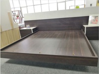 Ensemble de chambre à coucher en mélamine à prix avantageux, taille king, meubles modernes pour chambre à coucher