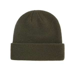 Gorro de Punto Tipo Waffle de Color Puro, Unisex, Cálido para Invierno, Informal, para Uso en Exteriores, 100% Acrílico, Hecho en China - Product Image 3