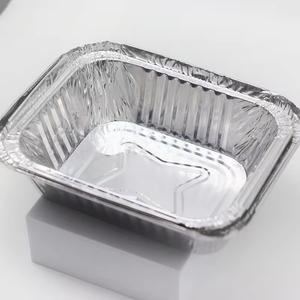10 20 50 PCS Food Grade Disposable <b>Small</b> Aluminum Foil Food <b>Containers</b> Rectangle Aluminium Foil Baking Pan/Trays with Lids - Product Image 5