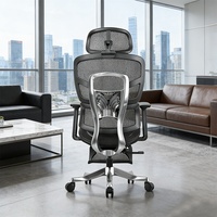 Chaise de bureau exécutive ergonomique en maille réglable de haute qualité pour le bureau à domicile et l'école, base chromée