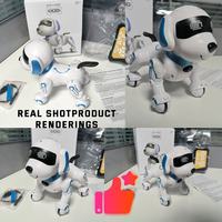 AiJH RC Robot Chien Télécommandé Intelligent AI, avec fonctions STEM, chant, programmation, marche, danse et intelligence artificielle