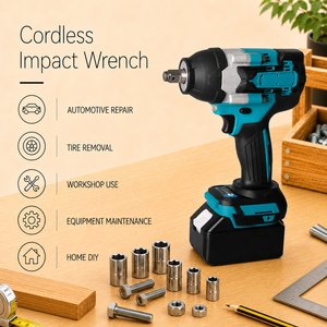 Llave <span class=keywords><strong>de</strong></span> <span class=keywords><strong>Impacto</strong></span> Inalámbrica sin Escobillas <span class=keywords><strong>de</strong></span> 20V, 350N.m, 1/2 Pulgada, 2.0Ah, para Mecánicos <span class=keywords><strong>de</strong></span> Camiones, Taller, Llave <span class=keywords><strong>de</strong></span> <span class=keywords><strong>Impacto</strong></span> Eléctrica - Product Image 2